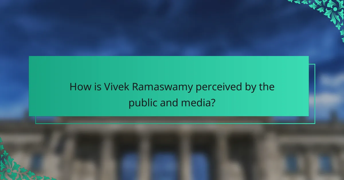 How is Vivek Ramaswamy perceived by the public and media?